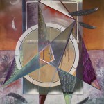 „untitled" 2011, oil, crayons, spraypaint on canvas, collaboration with Lukas Dürr, 200 x 250 cm